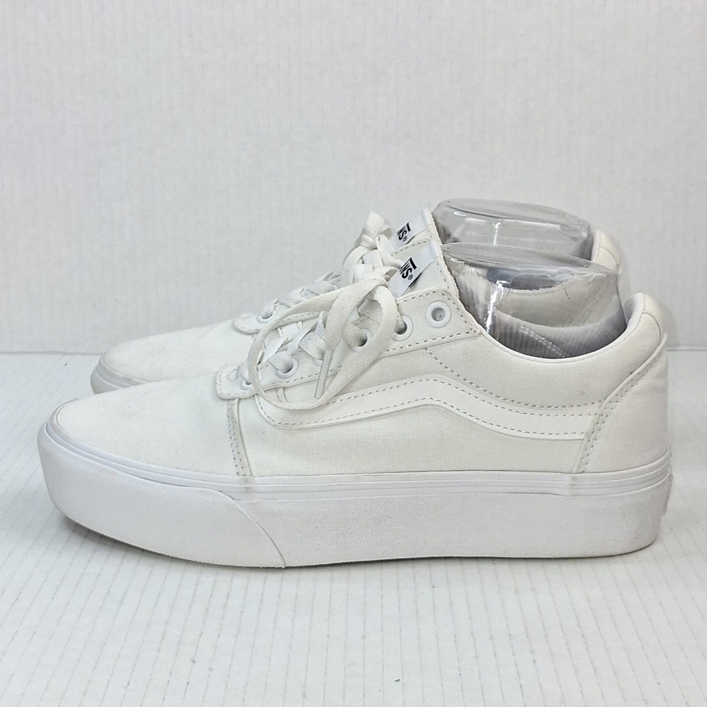 VANS Old Skool Stackform White Platform Lace Up S… - image 4